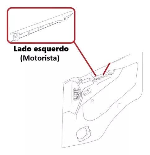 Puxador da Porta Esquerdo - MB Atego / Axor A9407220108 (Genuína)